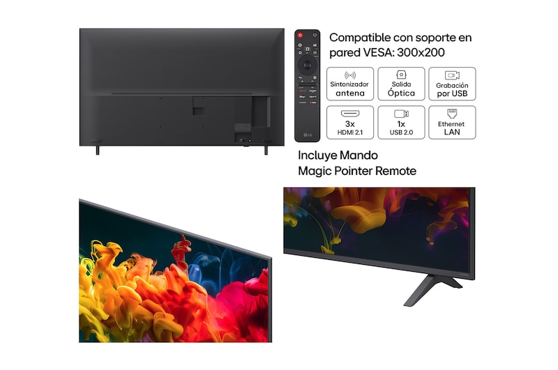 Smart TV LG QNED evo MiniLED AI QNED80 65 pulgadas 4K 2026