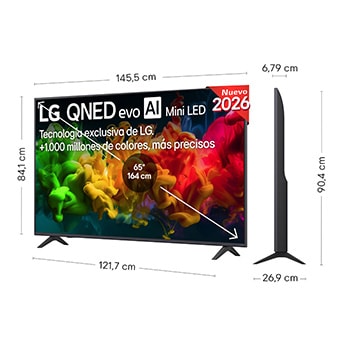 Smart TV LG QNED evo MiniLED AI QNED80 65 pulgadas 4K 2026