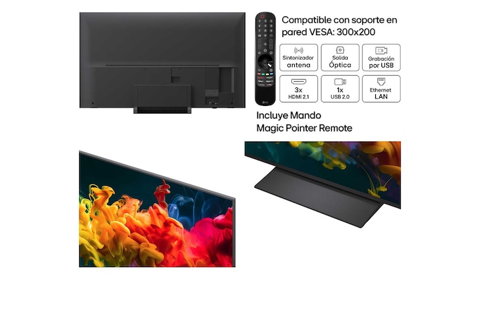 Smart TV LG QNED evo MiniLED AI QNED80 65 pulgadas 4K 2026
