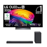 Vue avant de Pack | OLED evo AI C6 55" (139 cm) 2026 + Barre de son SC9S OLED55C66LB.SC9S001