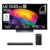 Vue avant de Pack | OLED evo AI C6 55" (139 cm) 2026 + Barre de son Home Cinéma S70TY OLED55C64LA.S70T002