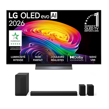 Lg Pack Oled Evo Ai C6 55'' (139 Cm) 2026 + Barre De Son S60t - Oled55c64la.s60t001 - Image 1