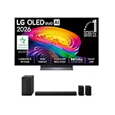 Vue avant de Pack | OLED evo AI C6 55" (139 cm) 2026 + Barre de son S60TR OLED55C66LB.S60T001