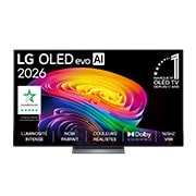 Vue avant de 77 pouces (195 cm) | LG OLED evo AI C6 | 4K Smart TV | 2026 OLED77C66LB