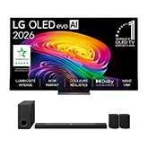 Vue avant de Pack | OLED evo AI C6 83" (210 cm) 2026 + Barre de son S95TR OLED83C66LB.S95T001