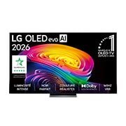 Vue avant de 83 pouces (210 cm) | LG OLED evo AI C6 | 4K Smart TV | 2026 LG OLED83C64LA