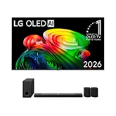 Vue avant de Pack | OLED AI B6 55" (139 cm) 2026 + Barre de son S95TR OLED55B65LA.S95T001