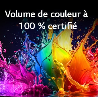 La Mini LED LG QNED evo AI QNED90 avec Dynamic QNED Color remplit l’écran de touches éclatantes et fluides de mouvements multicolores semblables à de la peinture, offrant une expression des couleurs vive et un volume de couleurs de 100 % pour des visuels dynamiques.