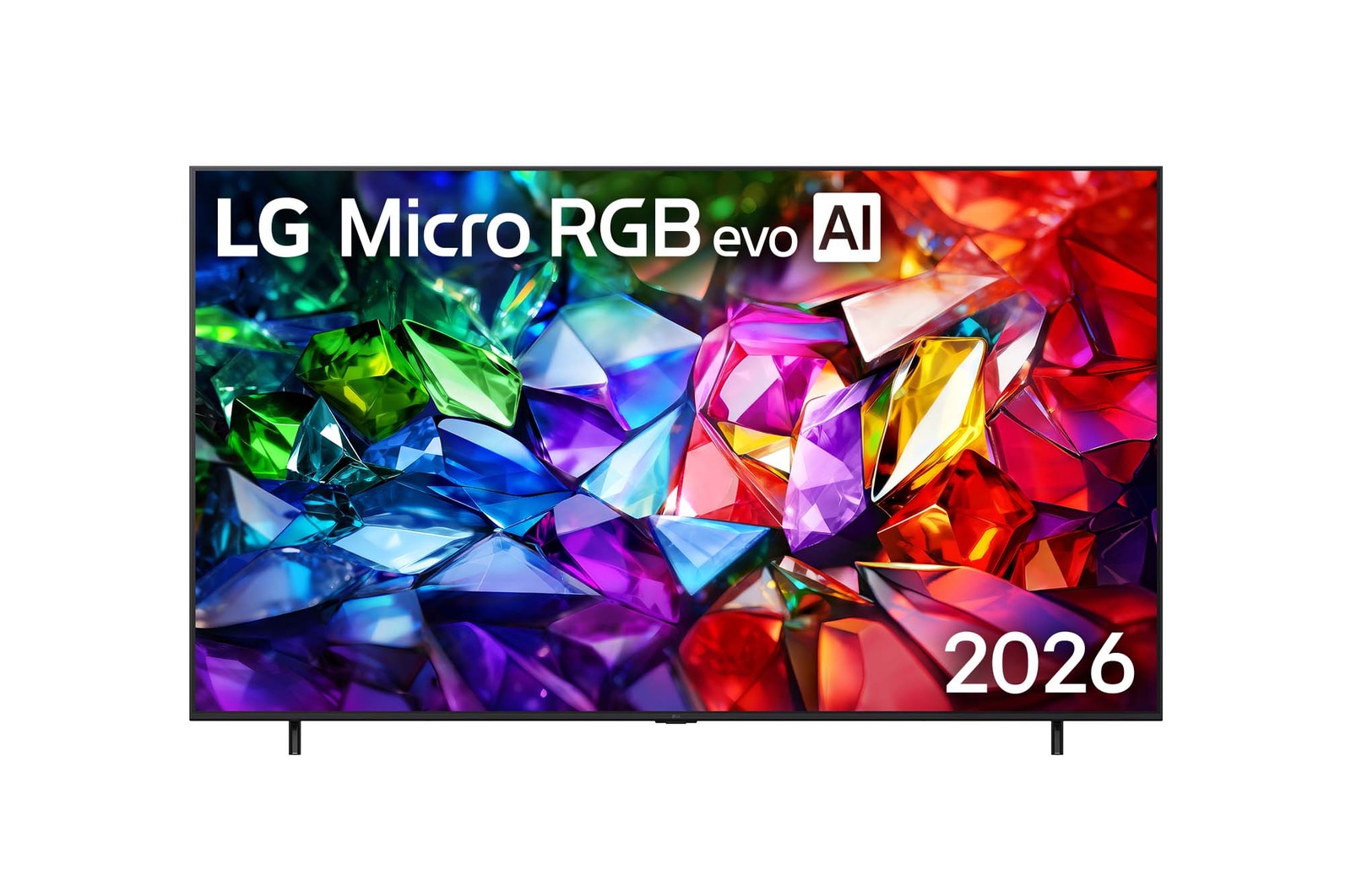 Front view of 86 Inch LG Micro RGB evo AI MRGB95 4K Smart TV 2026  86MRGB95BCA
