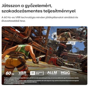 LG NANO 4K UHD AI NU85 akciójelenettel és simább mozgást kiemelő kiskép, 144Hz, VRR, ALLM, HGiG és GeForce NOW támogatással.