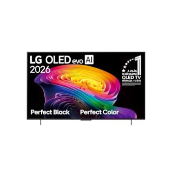 Front view of 42 colos LG OLED evo AI C6 4K Smart TV 2026 OLED42C61LA