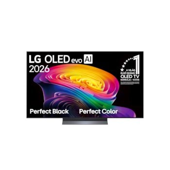 Front view of 55 colos LG OLED evo AI C6 4K Smart TV 2026 OLED55C61LA