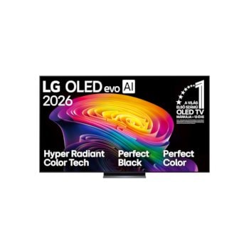 Front view of 83 colos LG OLED evo AI C6 4K Smart TV 2026 OLED83C61LA