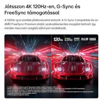 LG OLED AI TV 120 Hz natív képfrissítési sebességgel, G-Sync és FreeSync támogatással