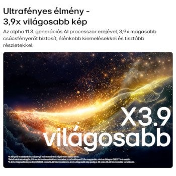 OLED evo G6 Ultrafényes élmény, akár 3,9x világosabb kép
