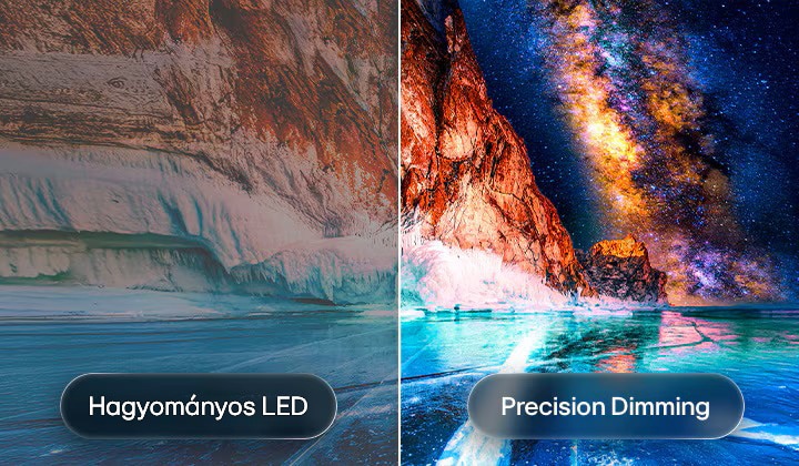 LG Mini RGB evo AI TV Precision Dimming és alpha 8 AI processzorral, mélyebb feketékkel és pontosabb kontraszttal.