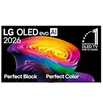 OLED55C61LA LG OLED evo AI C6 55 colos televízió elölnézeti képe