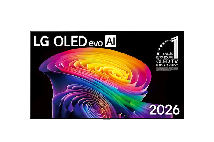 OLED55C61LA LG OLED evo AI C6 55 colos TV elölnézeti képe