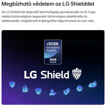 LG Shield embléma: kiemelt webOS védelem, A CES Innovation Awards 2026 díjazottjának jelvénye