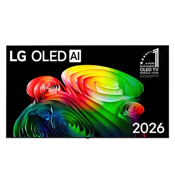 Front view of 77 colos LG OLED AI B6 4K Smart TV 2026 OLED77B62LA