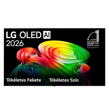 OLED77B62LA 77 colos LG OLED AI B62 4K Smart TV, elölnézeti kép, Tökéletes Fekete és Tökéletes Szín technológiákkal