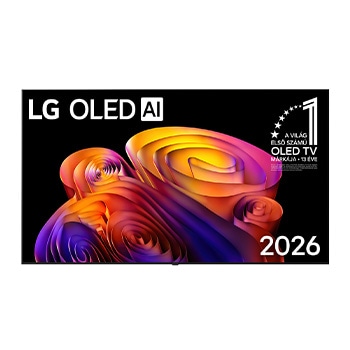 Front view of 55 colos LG OLED AI B6E 4K Smart TV 2026 OLED55B6ELC