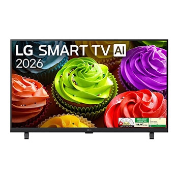 Front view of 81.28 cm (32) LG SMART TV AI 32LB653BPLA FHD with α5 Processor Gen9, with Dolby Atmos 2026 32LB653BPLA