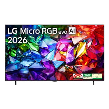 Front view of LG 254cm (100) Micro RGB evo AI MRGB96 4K Smart TV 2026 100MRGB96BL