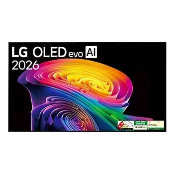 Front view of 106cm (42) LG OLED evo AI C6 4K Smart TV 2026 OLED42C6PLA