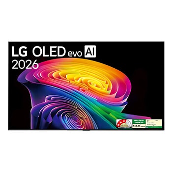 Front view of 121 cm (48) LG OLED evo AI 4K Smart TV OLED48C6PLA with α11 AI Processor Gen3, with Dolby Vision & Atmos 2026 OLED48C6PLA