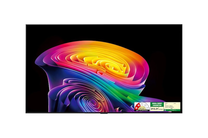 Front view of 139 cm (55) LG OLED evo AI 4K Smart TV OLED55C6PLA with α11 AI Processor Gen3, with Dolby Vision & Atmos 2026 OLED55C6PLA