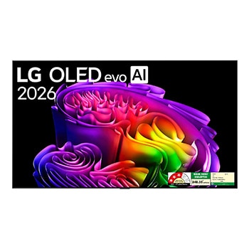 Front view of 164 cm (65) LG OLED evo AI G6 4K Smart TV OLED65G6PLA with α11 AI Processor Gen3, with Dolby Vision & Atmos 2026 OLED65G6PLA