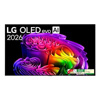 Front view of 195 cm (77) LG OLED evo AI G6 4K Smart TV OLED77G6PLA with α11 AI Processor Gen3, with Dolby Vision & Atmos 2026 OLED77G6PLA
