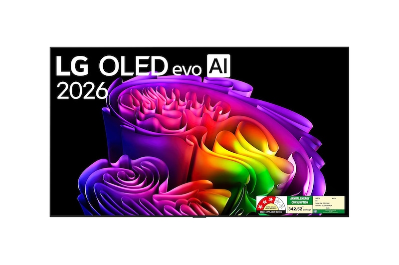 Front view of LG 210cm (83) OLED evo AI G6 α11 AI Processor 4K Gen3 Smart Dolby Vision & Atmos TV 2026 OLED83G6PLA