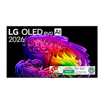 Front view of LG 245cm (97) OLED evo AI G6 α11 AI Processor 4K Gen3 Smart Dolby Vision & Atmos TV 2026 OLED97G6PLA