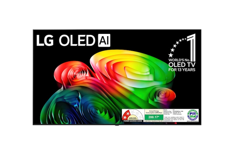 Front view of LG 139cm (55) OLED B6 4K Smart  α8 AI Processor 4K Gen3  Dolby Vision & Atmos TV 2026 OLED55B6PLA