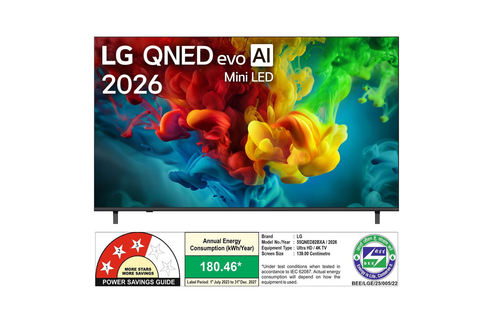 LG QNED evo TV QNED82 front view