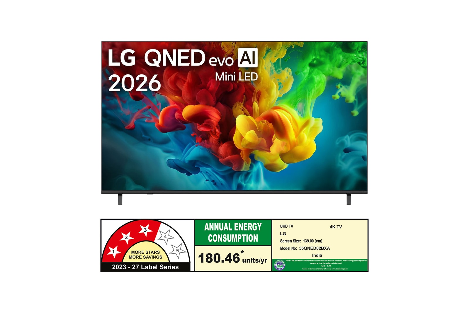 LG QNED evo TV QNED82 front view