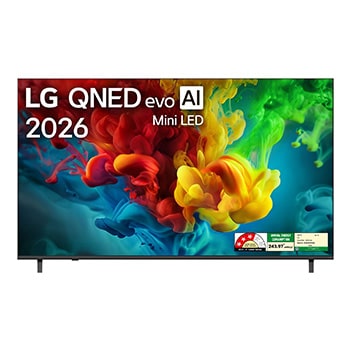 Front view of LG 164cm (65) QNED evo AI QNED82BX Mini LED 4K Smart TV 2026 65QNED82BXA