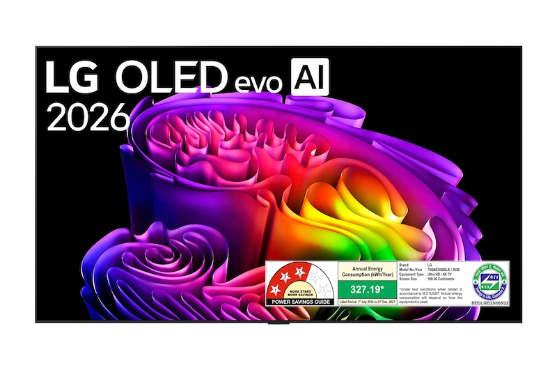 Front view of LG 189cm (75) QNED evo AI QNED82 Mini LED 4K Smart TV 2026 75QNED82BLA