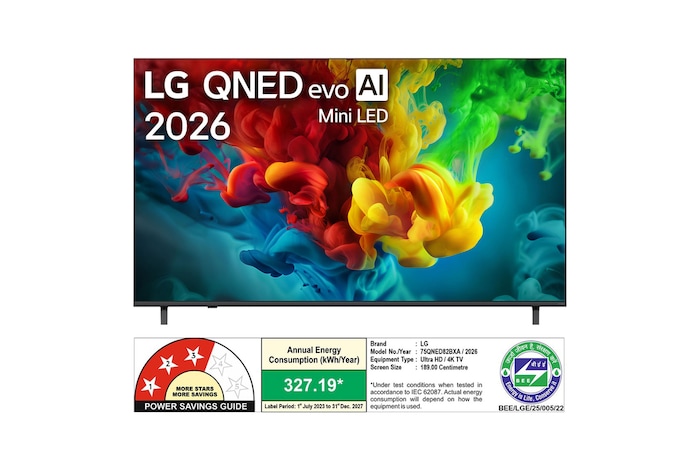 LG QNED evo TV QNED82 front view