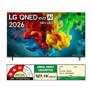 LG QNED evo TV QNED82 front view