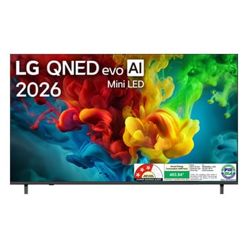 Front view of LG 215cm (85) QNED evo AI QNED82 Mini LED 4K Smart TV 2026 85QNED82BLA