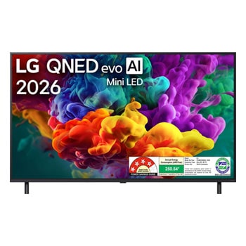 Front view of LG 189cm (75) QNED evo AI QNED85BX Mini LED 4K Smart TV 2026 75QNED85BXA