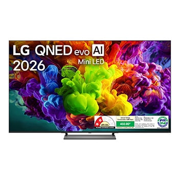 Front view of LG 215cm (85) QNED evo AI QNED90 Mini LED 4K Smart TV 2026 85QNED90BLA