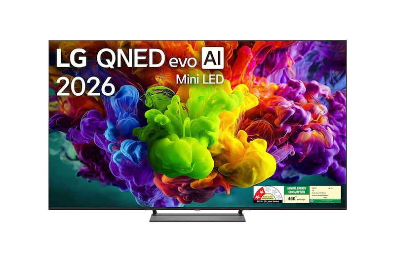 Front view of LG 215cm (85) QNED evo AI QNED90 Mini LED 4K Smart TV 2026 85QNED90BLA