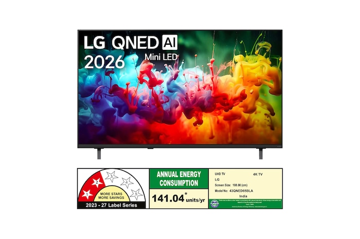 LG QNED TV QNED65 front view