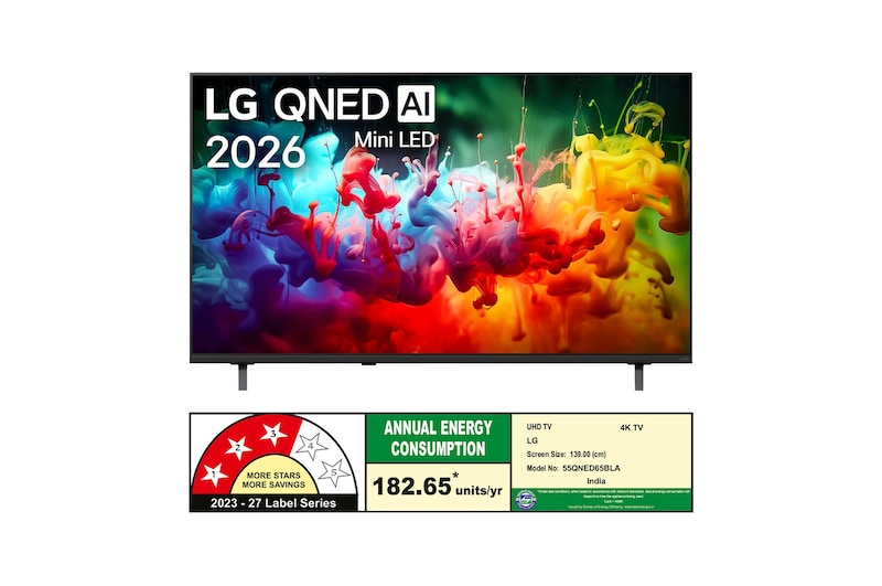 LG QNED TV QNED65 front view