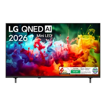 Front view of LG 108cm (43) QNED AI QNED70 Mini LED 4K Smart TV 2026 43QNED70BLA