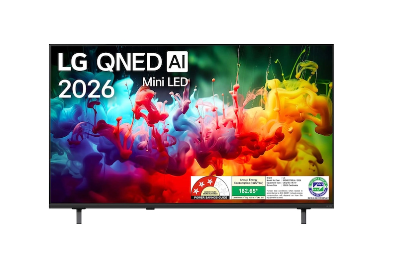 Front view of LG 139cm (55) QNED AI QNED70 Mini LED 4K Smart TV 2026 55QNED70BLA